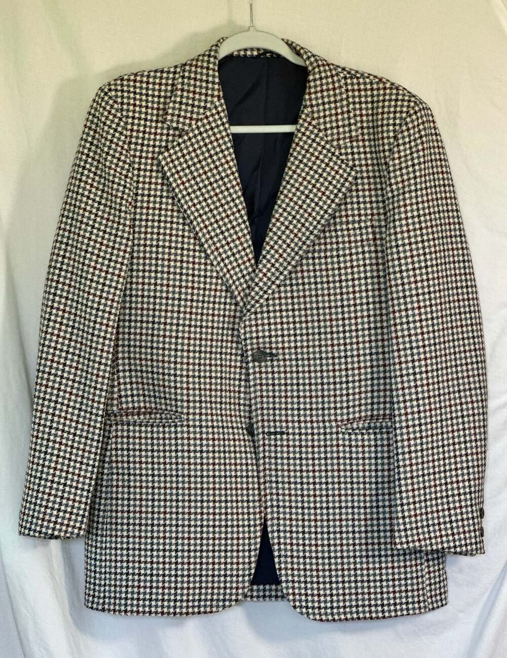 Mr. Mark California Vintage Plaid Houndstooth Blazer Jacket
